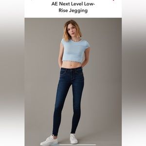 AE Next Level Low-Rise Jegging, Dark Dreams, Size 6